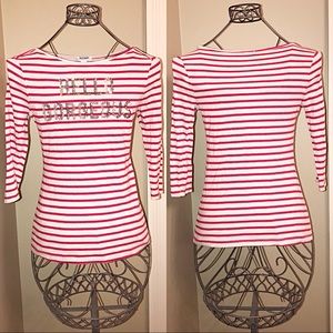 “Hello Gorgeous” 😻👋 Striped T-Shirt